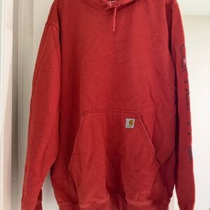 Carhartt Men's Brick Red Pullover Hoodie